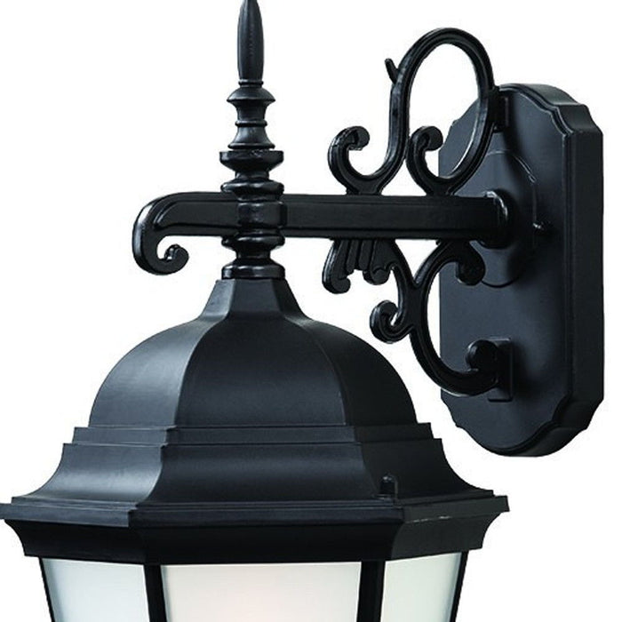 Domed Hanging Lantern Wall Light - Matte Black