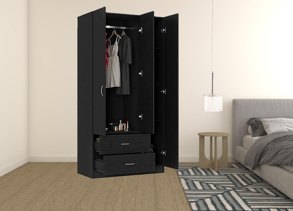 Combo Dresser 2 Drawer - Black