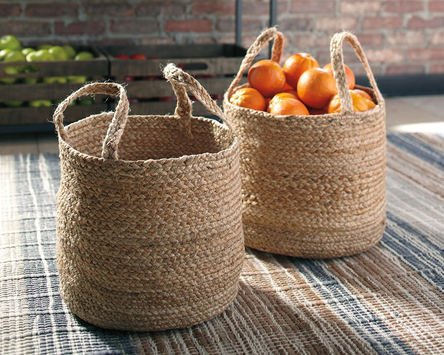 Brayton - Natural - Basket Set (Set of 2) - Simple Home Plus