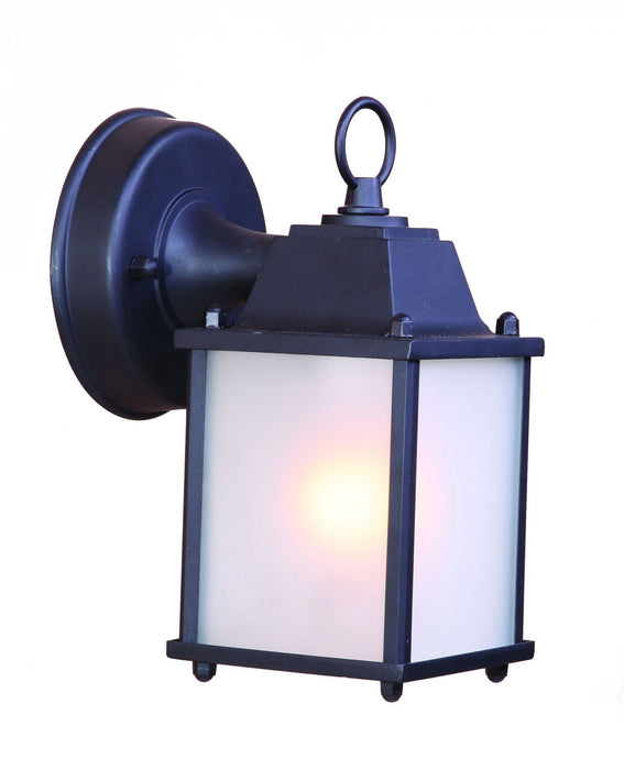 Hanging Frosted Glass Lantern Wall Light - Matte Black