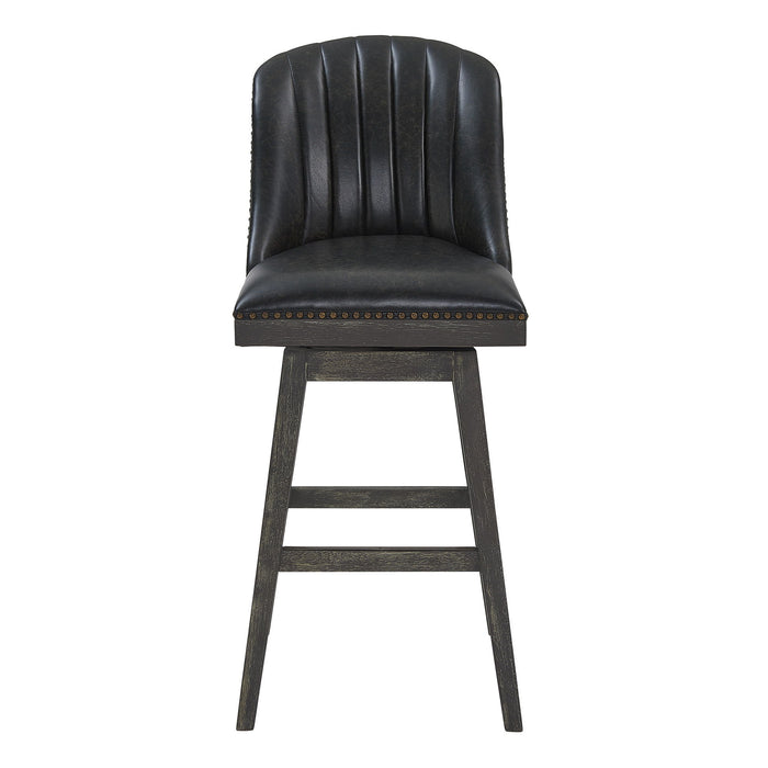 Swivel Bar Height Bar Chair - Onyx And Gray