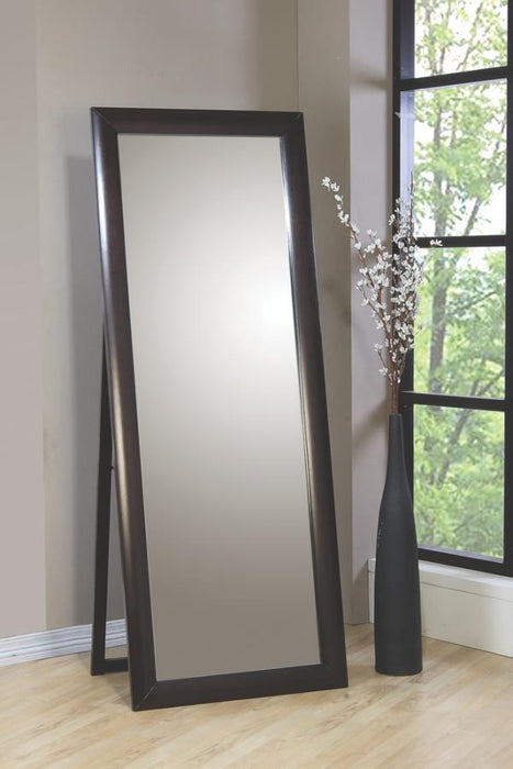 Phoenix - Rectangular Standing Floor Mirror - Black - Simple Home Plus