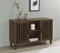 Torin - 2-Door Engineered Wood Accent Cabinet - Dark Pine - Simple Home Plus