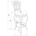 Adamsville - Upholstered Swivel Stool - Simple Home Plus