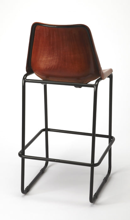 42" Iron Bar Chair - Brown / Black