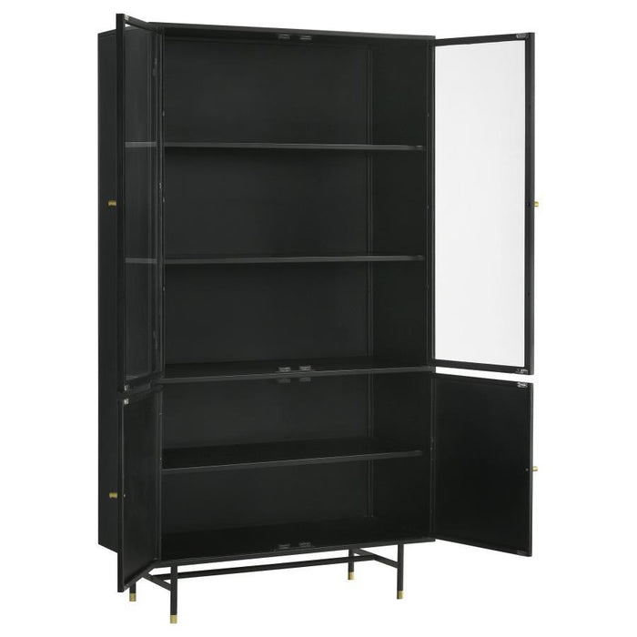 Santiago - Rectangular 4-Door Cabinet - Matte Black - Simple Home Plus