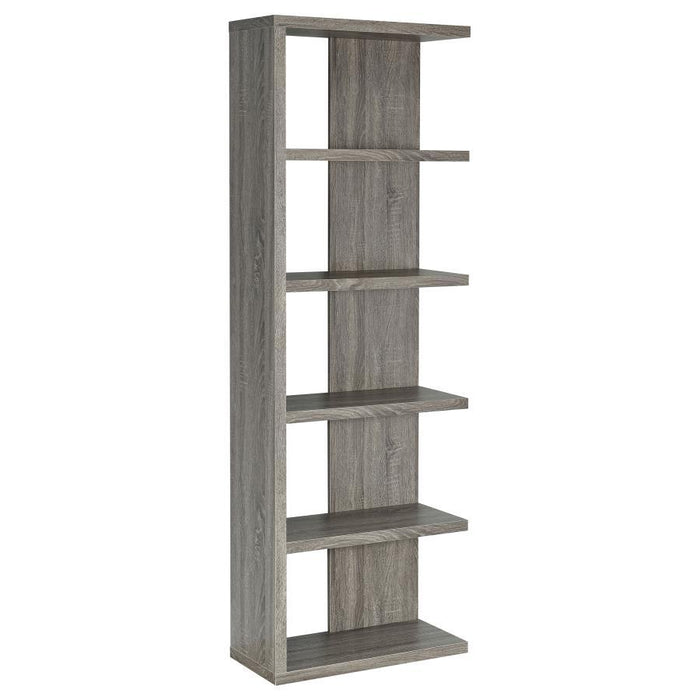 Harrison - 5-Tier Bookcase - Weathered Gray - Simple Home Plus