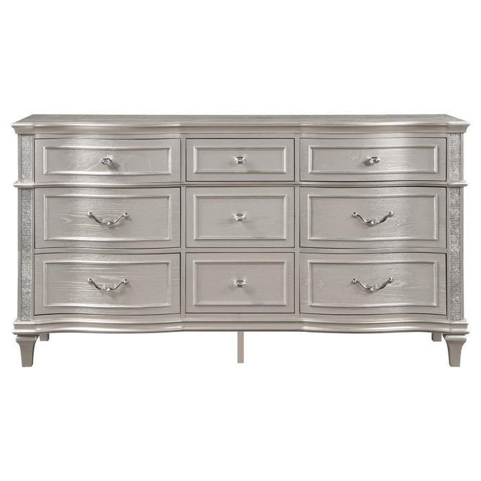 Evangeline - 9-Drawer Dresser - Silver Oak - Simple Home Plus