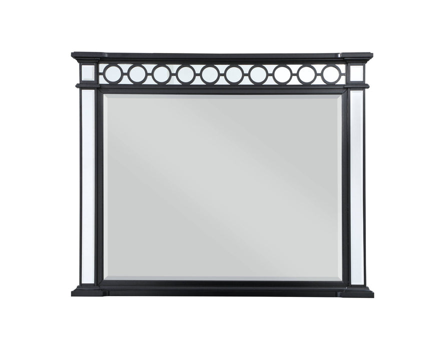 42" Mirrored, Dresser Mirror - Black Sliver