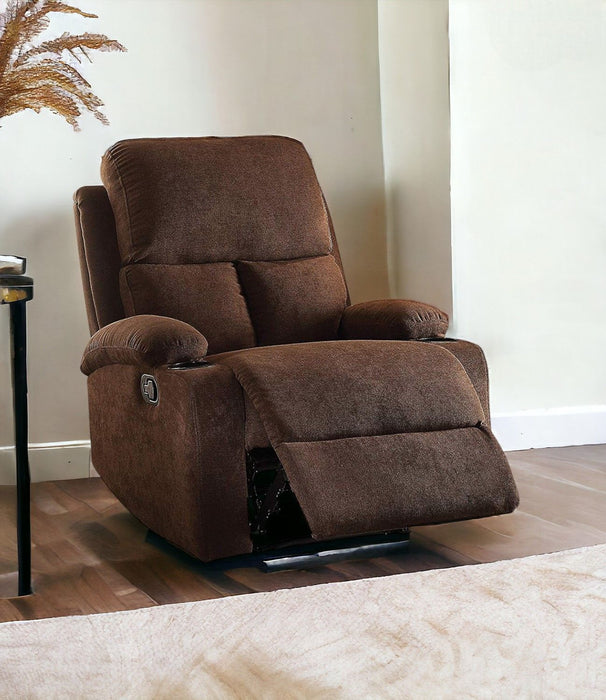 Linen Recliner - Chocolate