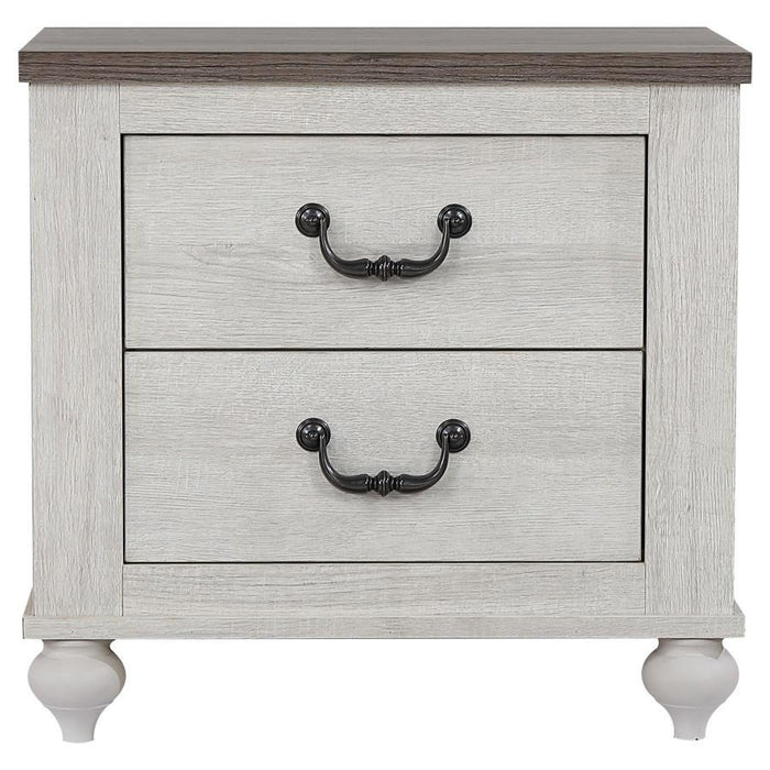 Stillwood - 2-Drawer Nightstand - Vintage Linen - Simple Home Plus