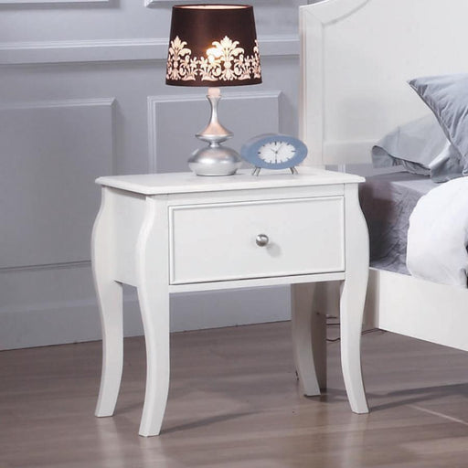 Dominique - 1-Drawer Nightstand - White - Simple Home Plus