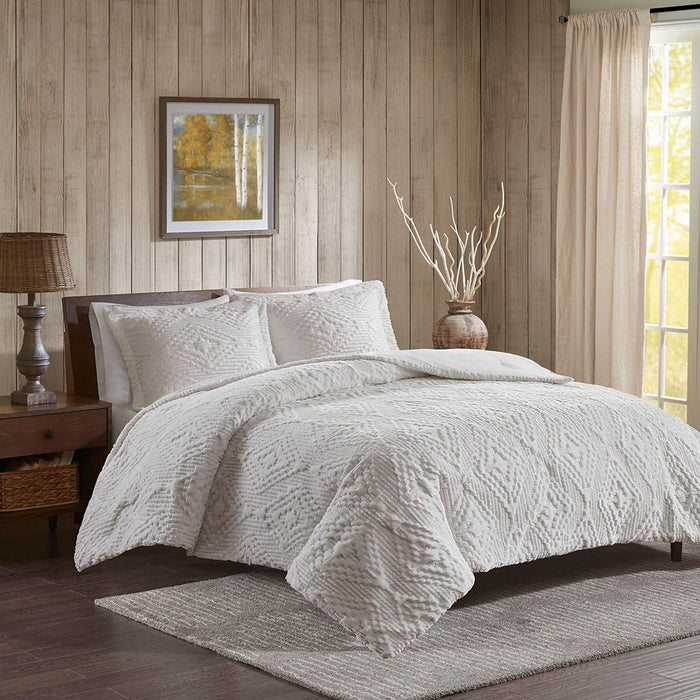 Teton - Embroidered Coverlet Set - Ivory