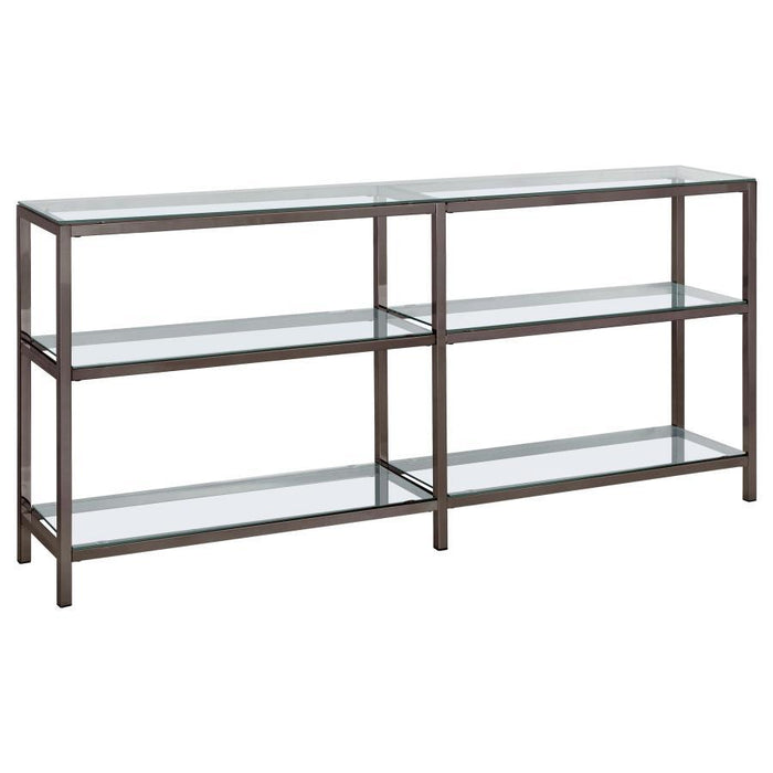 Kate - 2-Tier Bookcase - Black Nickel - Simple Home Plus