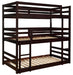 Sandler - Twin Triple Bunk Bed - Cappuccino - Simple Home Plus