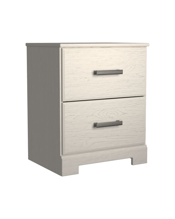 Stelsie - White - Two Drawer Night Stand - Simple Home Plus