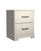 Stelsie - White - Two Drawer Night Stand - Simple Home Plus