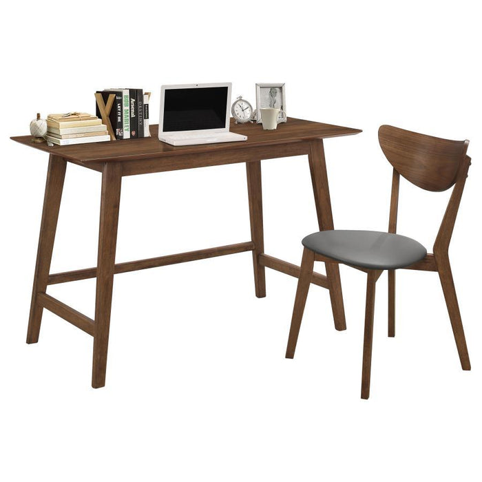 Karri - 2 Piece Writing Desk Set - Walnut - Simple Home Plus