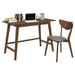 Karri - 2 Piece Writing Desk Set - Walnut - Simple Home Plus