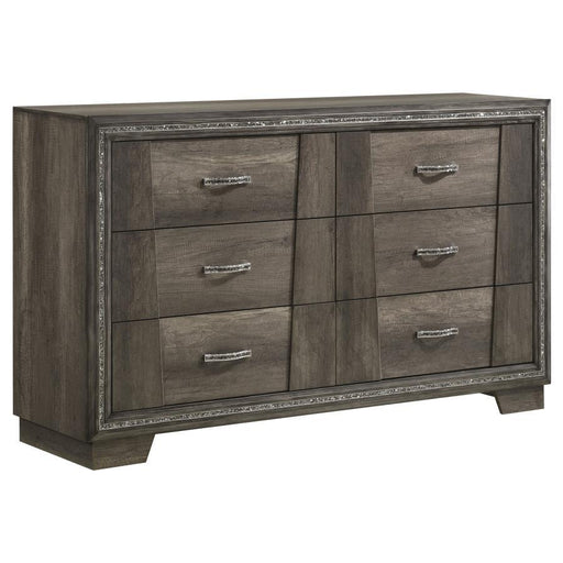 Janine - 6-Drawer Dresser - Gray - Simple Home Plus