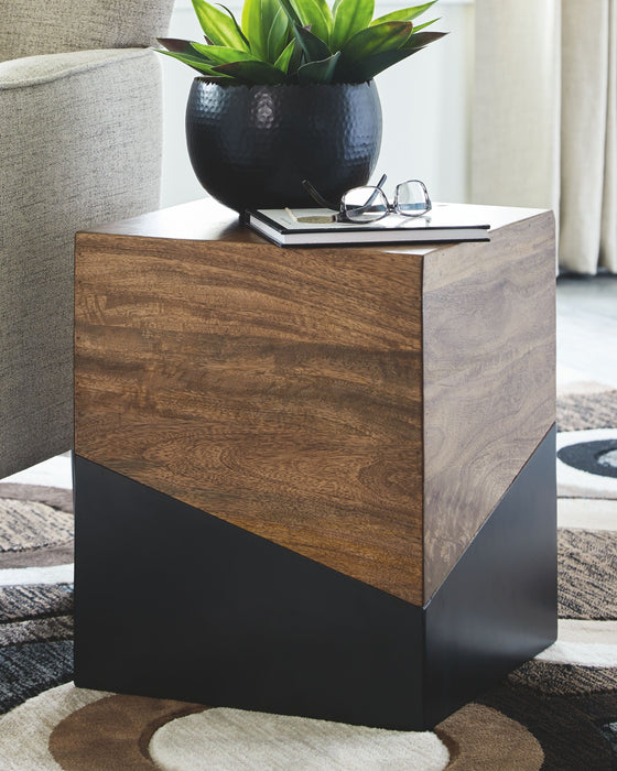 Trailbend - Brown / Gunmetal - Accent Table - Simple Home Plus