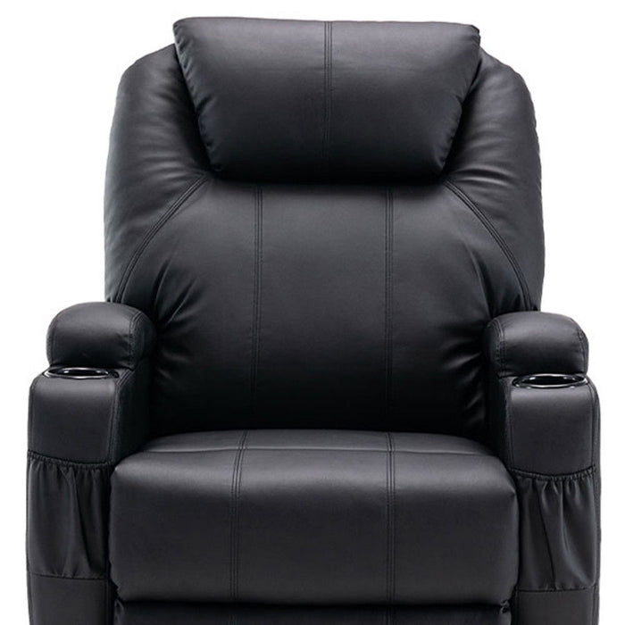 Power Heated Massage Lift Assist Recliner - Black