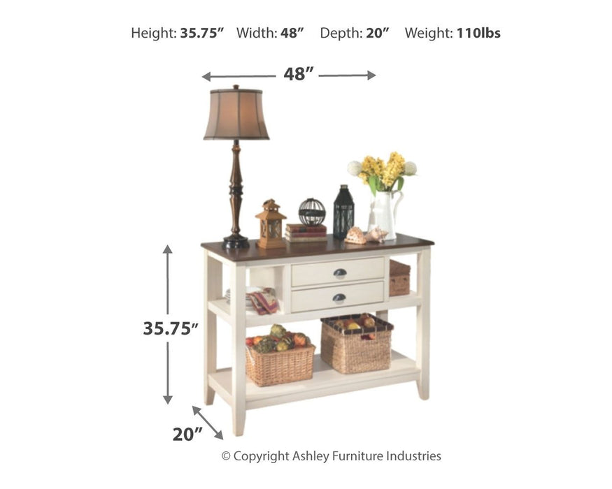 Whitesburg - Brown / Cottage White - Dining Room Server - Simple Home Plus