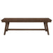 Reynolds - Rectangular Trestle Base Dining Bench - Brown Oak - Simple Home Plus