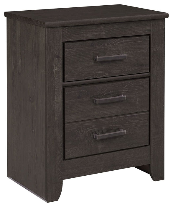 Brinxton - Charcoal - Two Drawer Night Stand - Simple Home Plus