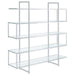 Elmer - 5-Shelf Bookcase - Chrome And Clear - Simple Home Plus