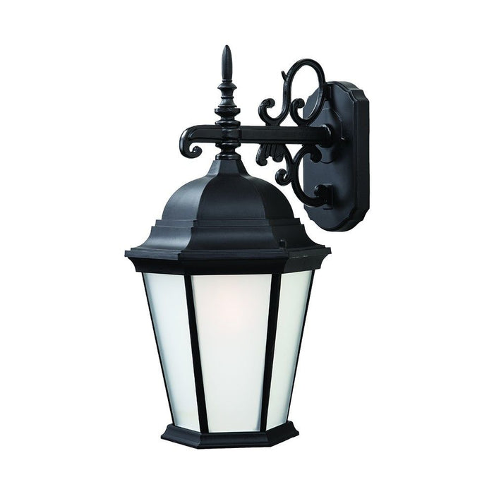 Domed Hanging Lantern Wall Light - Matte Black