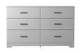 Stelsie - White - Six Drawer Dresser - Simple Home Plus