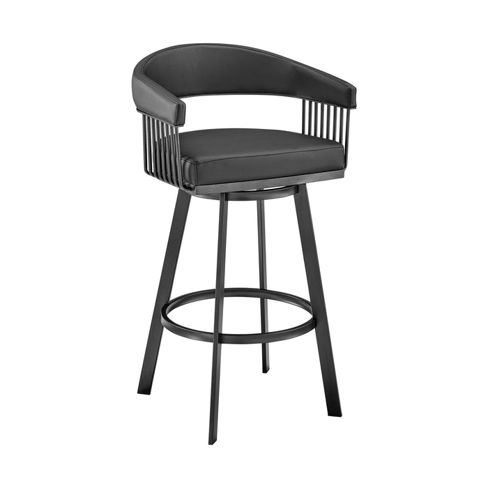 Swivel Low Back Bar Height Bar Chair - Black