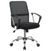 Gerta - Office Chair With Mesh Backrest - Black And Chrome - Simple Home Plus