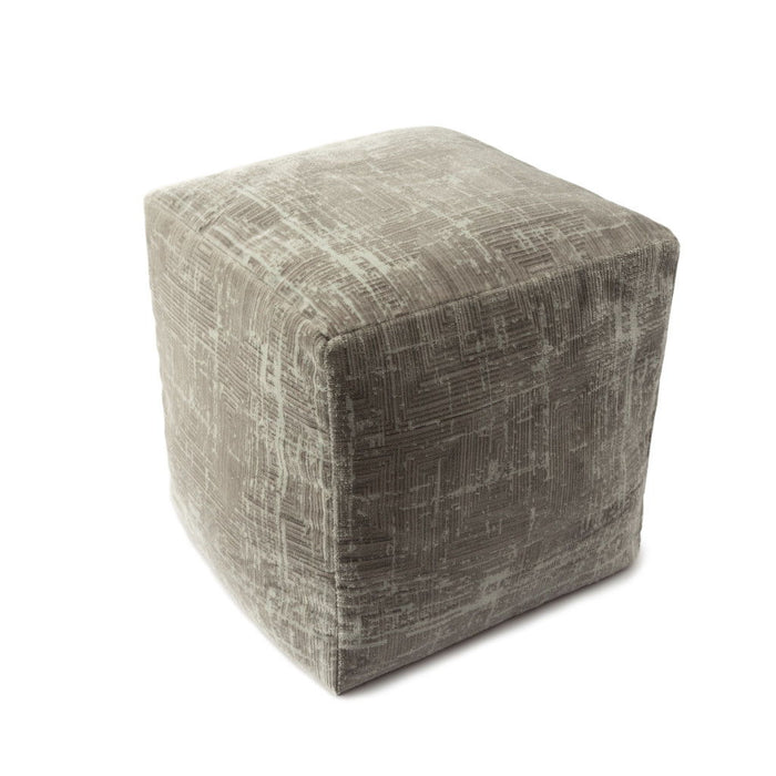 Polyester Blend Ottoman - Gray