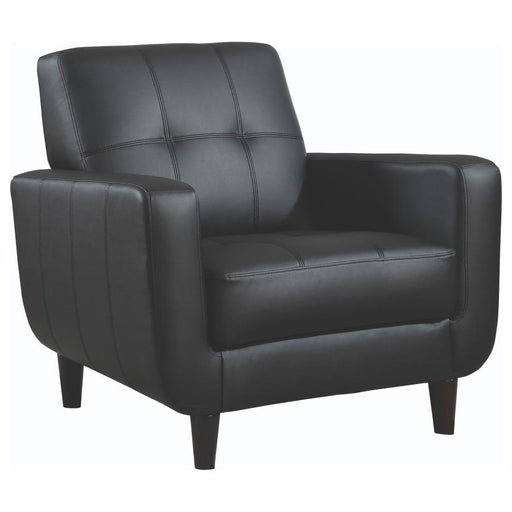 Aaron - Padded Seat Accent Chair - Black - Simple Home Plus