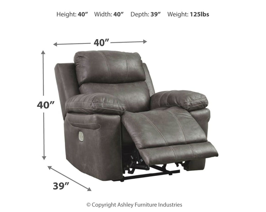 Erlangen - Dark Gray - Pwr Recliner/Adj Headrest - Simple Home Plus