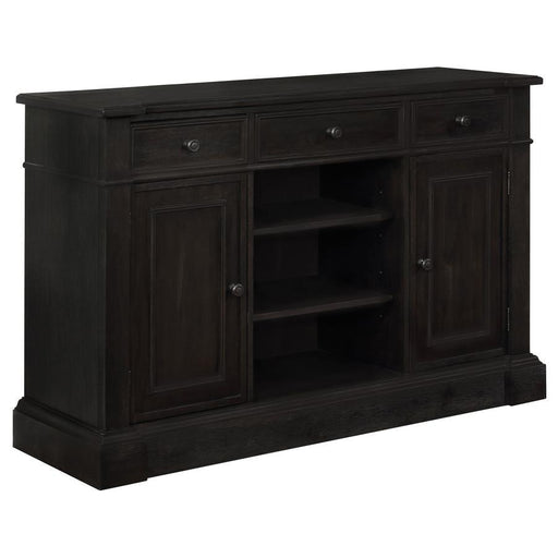 Phelps - 2-Door Rectangular Server - Antique Noir - Simple Home Plus