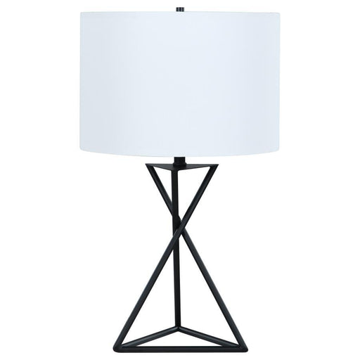 Mirio - Drum Table Lamp - White And Black - Simple Home Plus