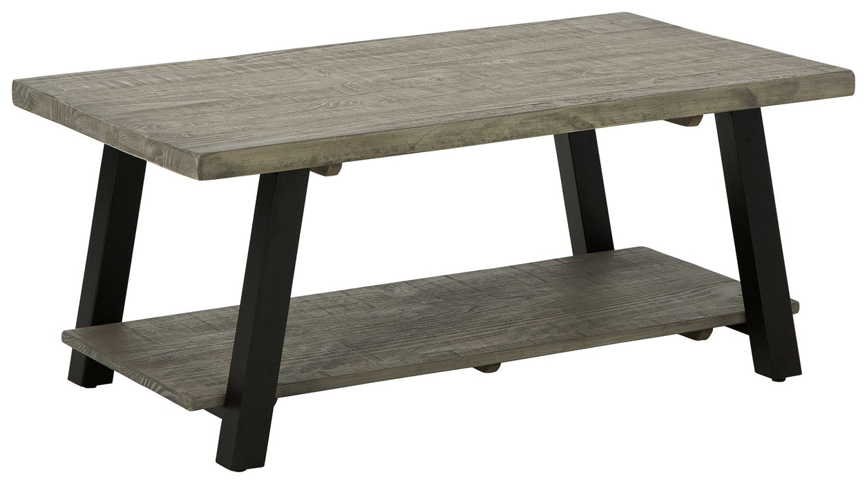 Brennegan - Gray / Black - Rectangular Cocktail Table