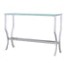 Saide - Rectangular Sofa Table With Mirrored Shelf - Chrome - Simple Home Plus