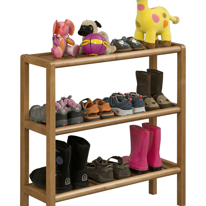 Versatile Shoe Rack Shelving Unit - Walnut