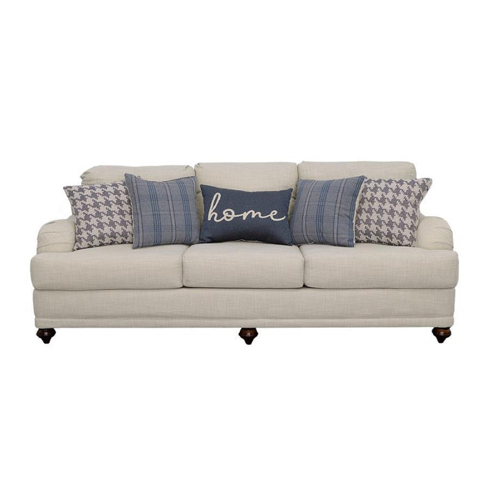 Glenn - Recessed Arms Sofa - Light Gray - Simple Home Plus