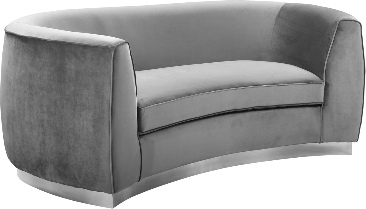 Julian - Loveseat with Chrome Base