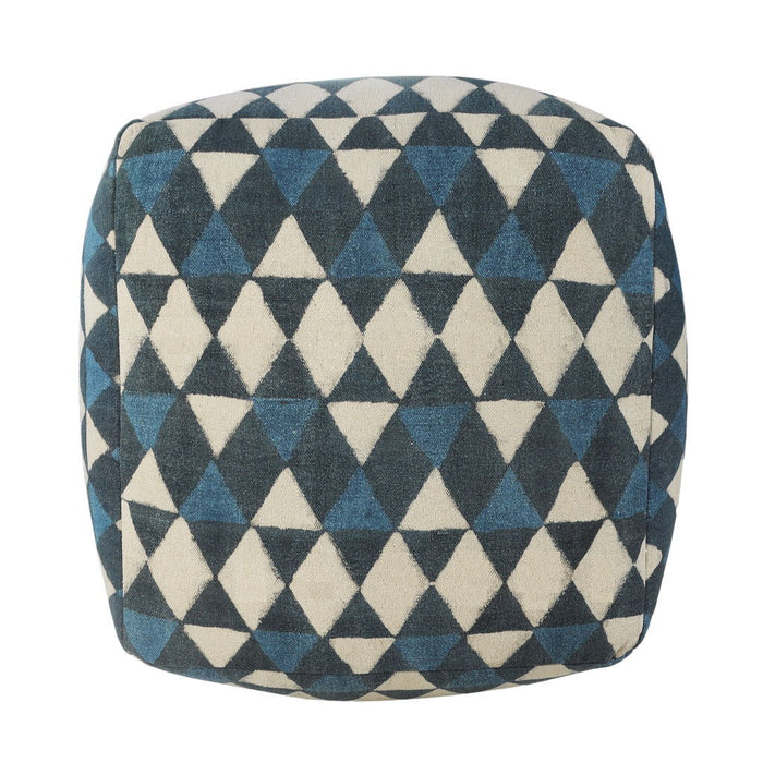 Cotton Ottoman 20" - Blue