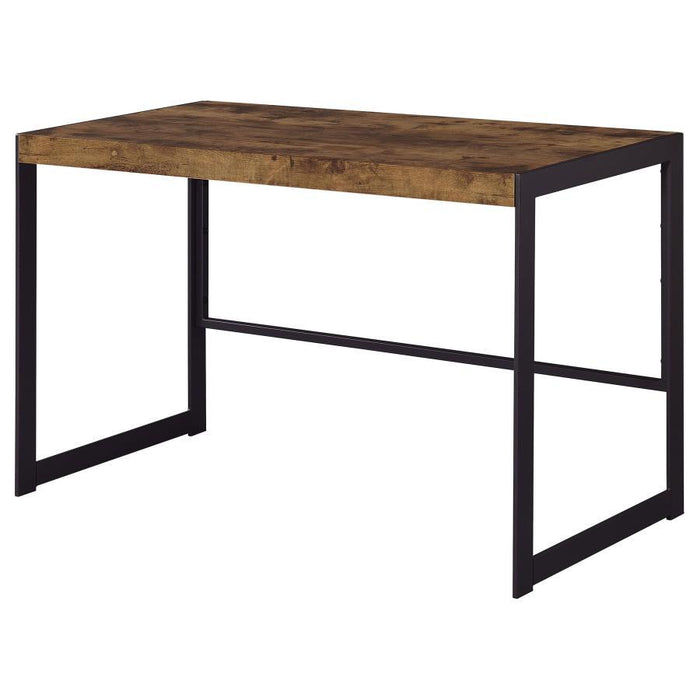 Estrella - Writing Desk - Antique Nutmeg And Gunmetal - Simple Home Plus