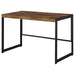 Estrella - Writing Desk - Antique Nutmeg And Gunmetal - Simple Home Plus