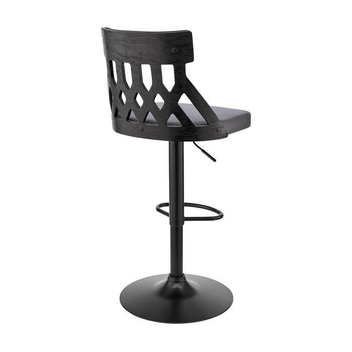 45" Swivel Adjustable Height Bar Chair - Gray / Black