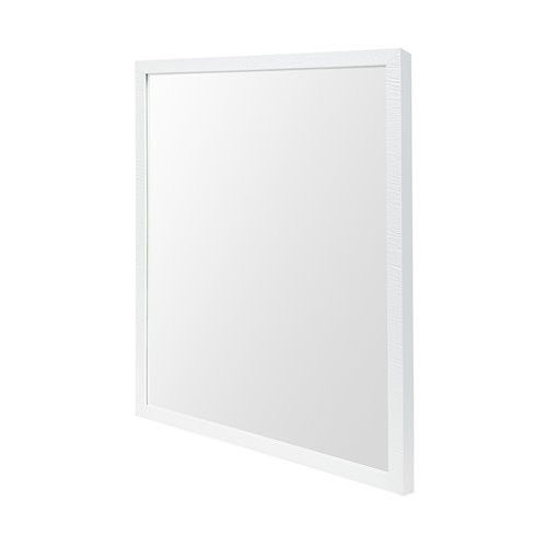 Accent Mirror Rectangle With Crisp White Frame - White