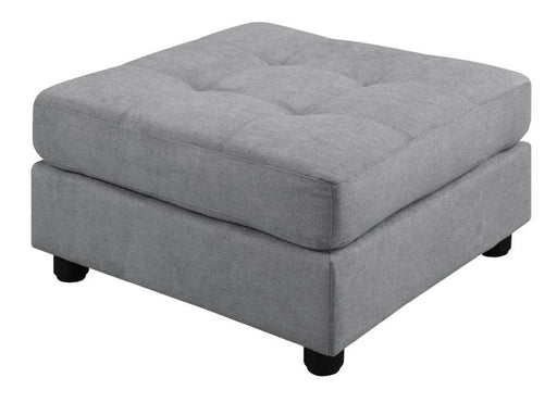 Claude - Tufted Cushion Back Ottoman - Dove - Simple Home Plus